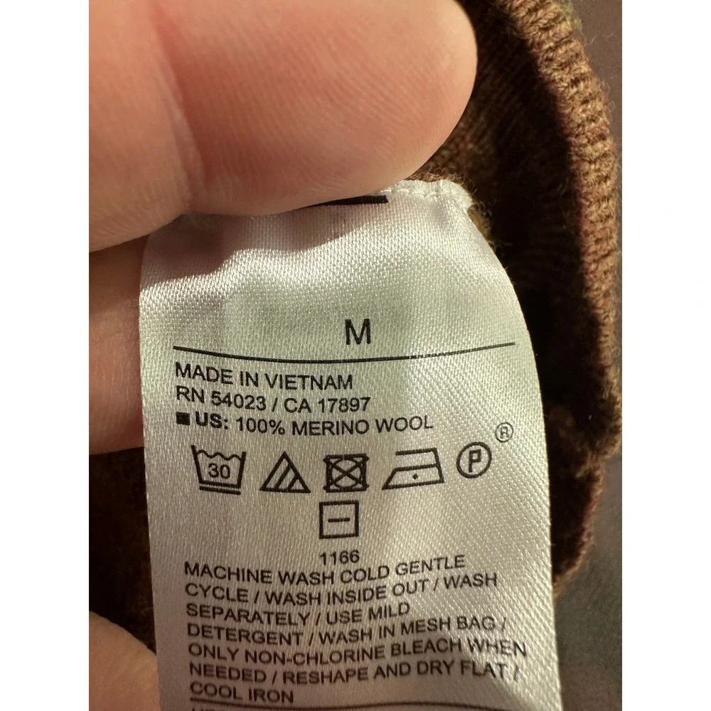 Banana Republic Womens Merino Wool‎ Crewneck Sweater Brown Heather Size M